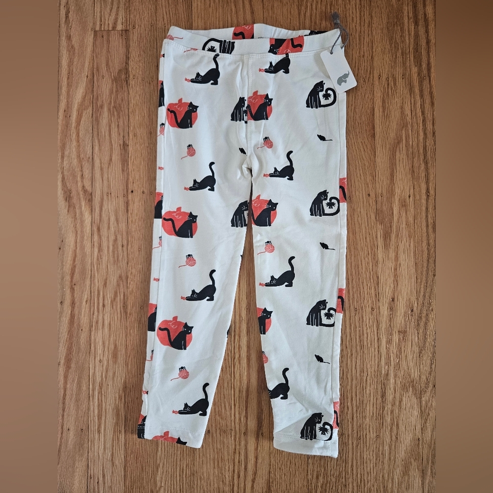 NWT Monica + Andy Halloween Cat Fleece Leggings 5T